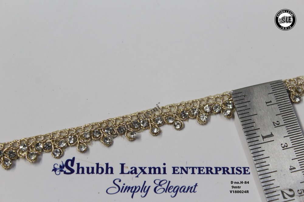 Golden Zari Stone Lace