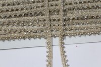 Golden Zari Stone Lace
