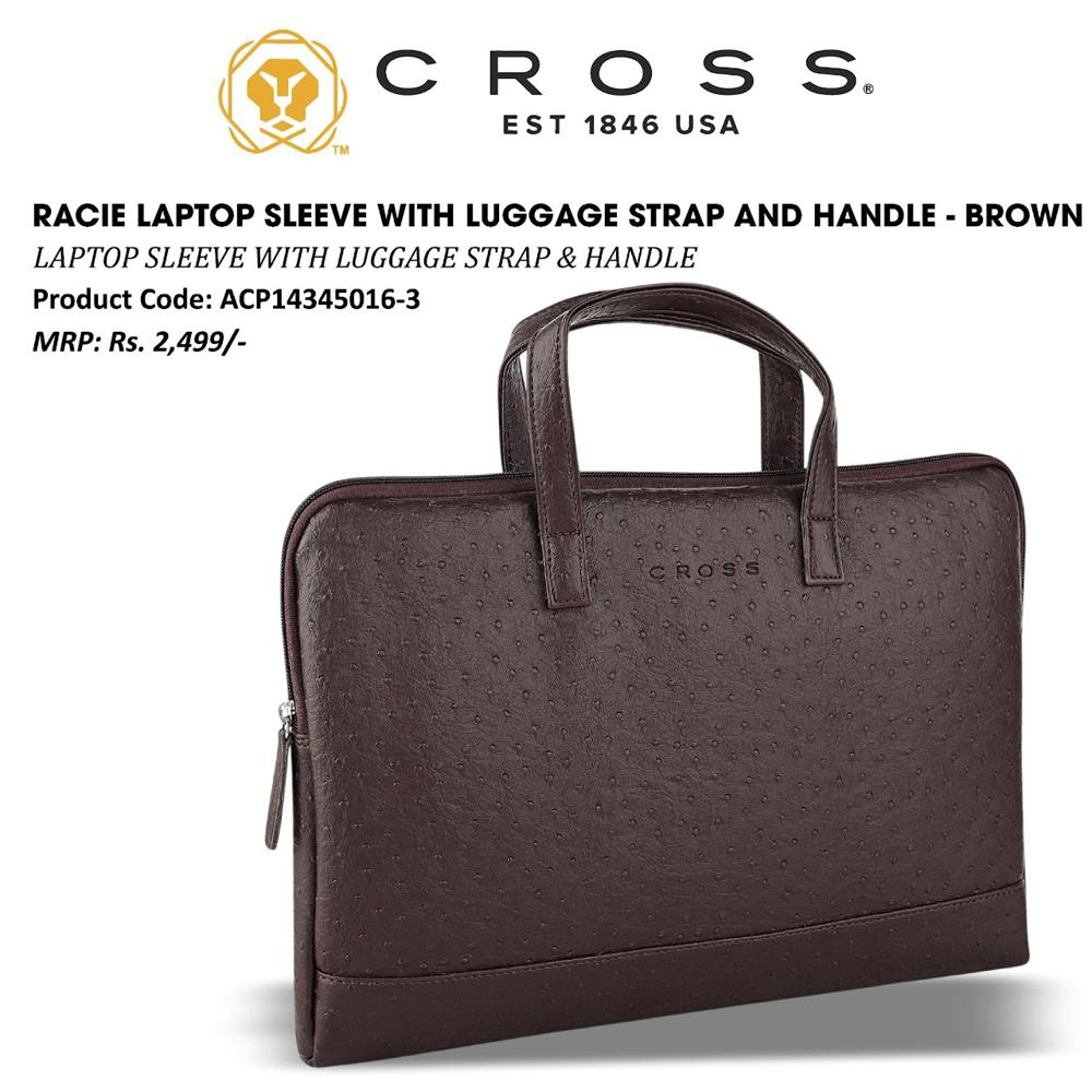 Racie Laptop Sleeve With Luggage Strap And Handle at INR