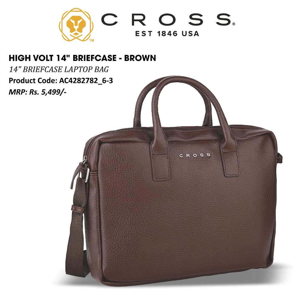 Cross Alfred 14" Briefcase Bag - Material: Leather