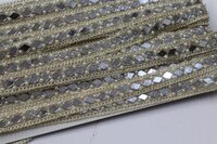 Golden Mirror Moti Lace
