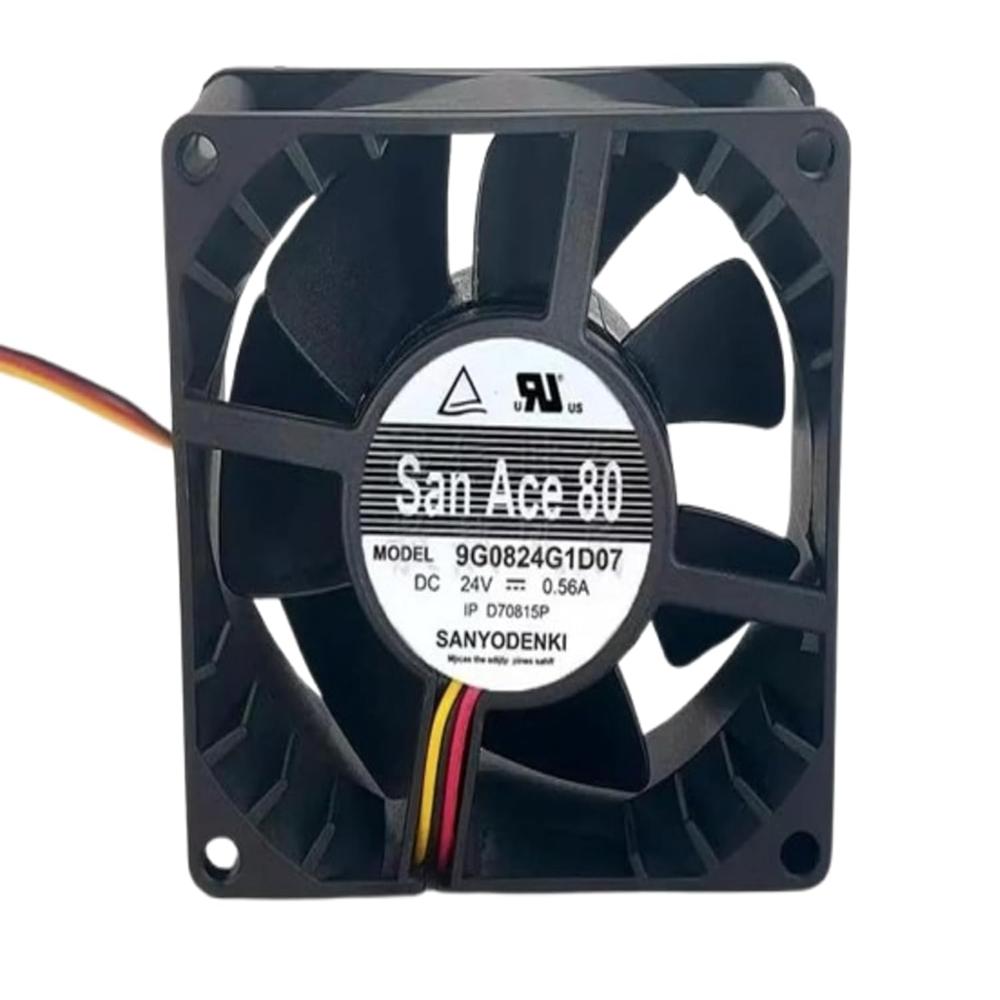 SanAce 9G0824G1D07 Axial fan 24V-0.56A DC Brushless Air Cooling Fan 4500 RPM 80 * 80 * 38mm 3Wire