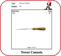 Trocar Cannula Wooden Handle 8