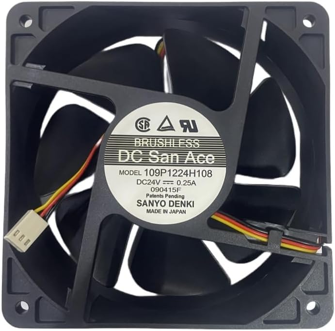 SanAce 109P1224H108 Axial Fan 24V-0.25A DC Brushless Air Cooling Fan 4000 RPM 120 * 120 * 38mm 3Wire