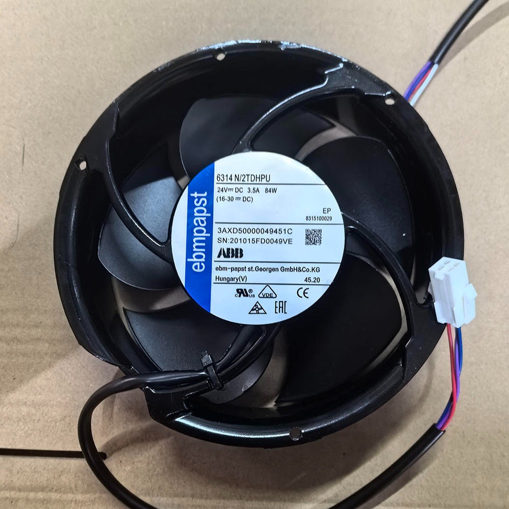 EBM PAPST 6314N/2TDHPU 24VDC 84W 17CM Original Axial Cooling Fan 6314/2TDHPU