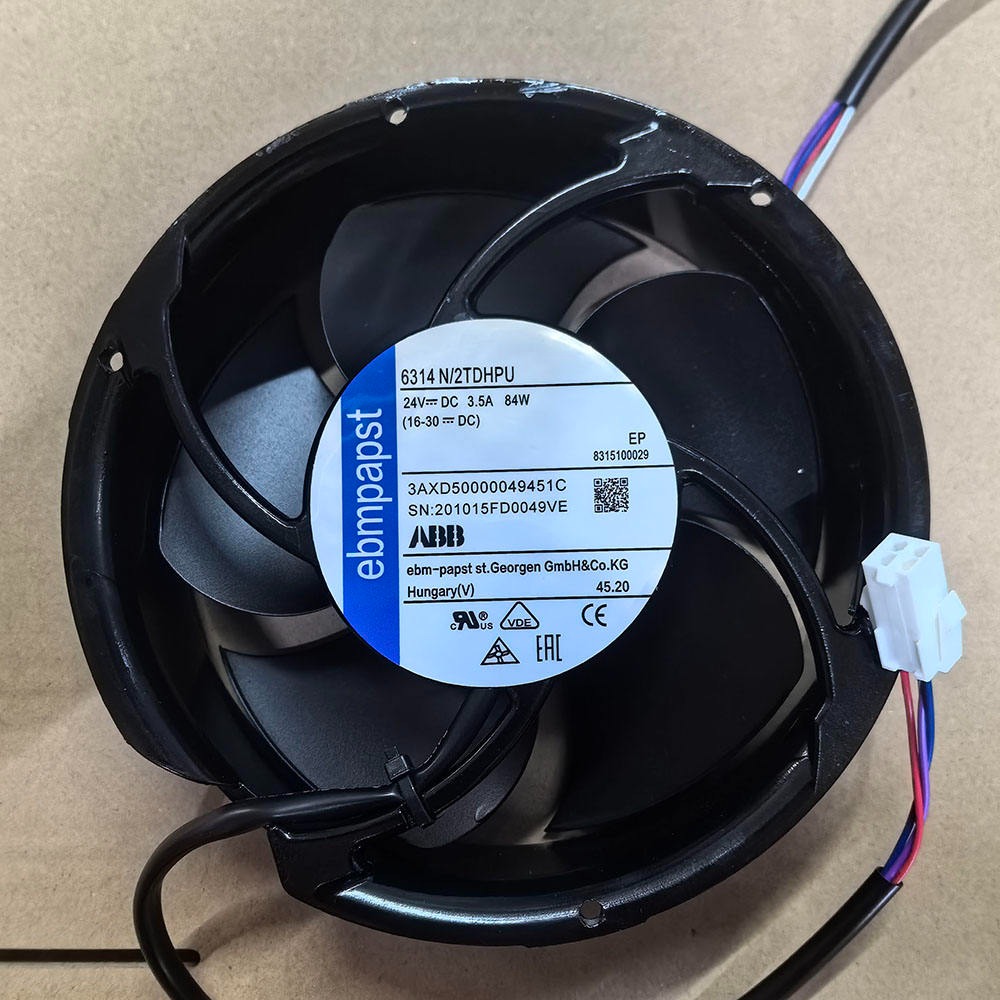 EBM PAPST 6314N/2TDHPU 24VDC 84W 17CM Original Axial Cooling Fan 6314/2TDHPU