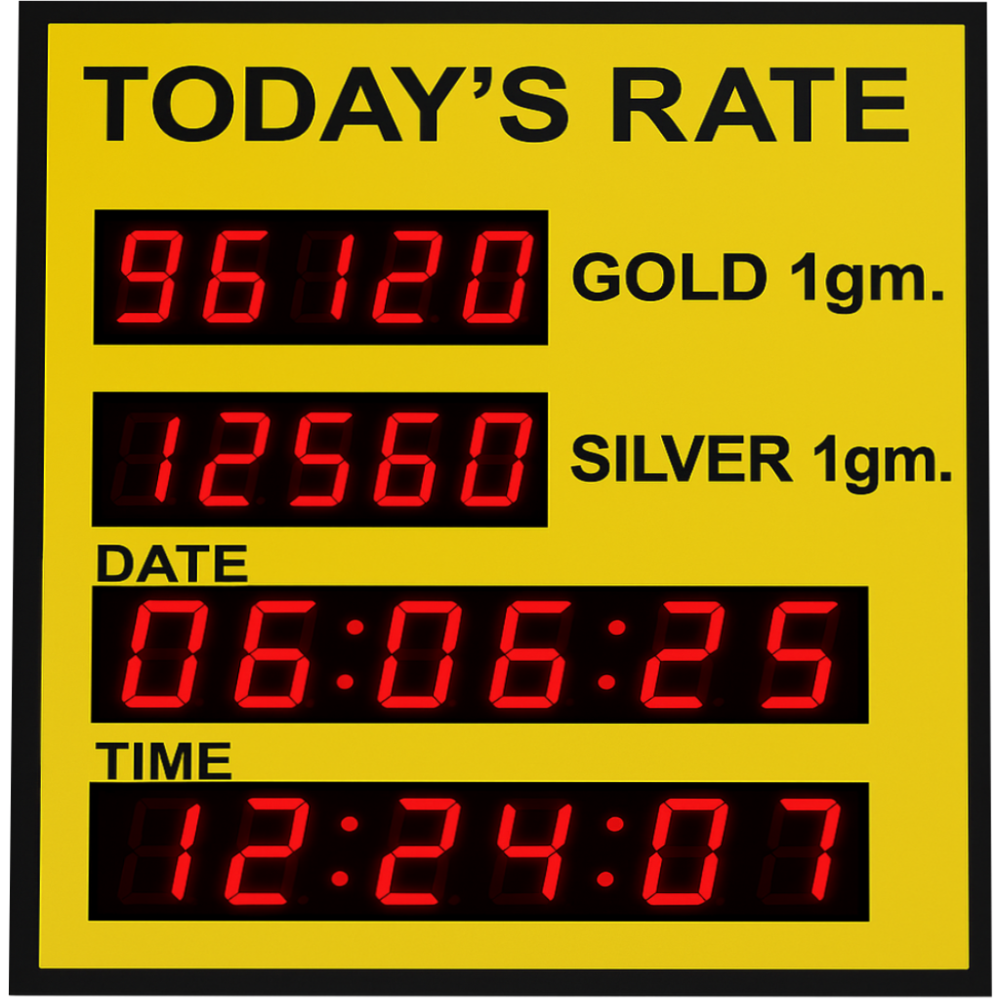  Gold Rate Display (Blue Color)