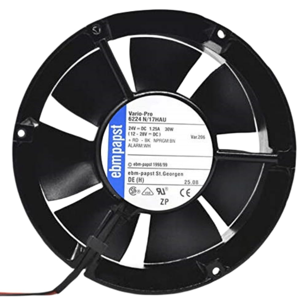 EBM PAPST 6224N/17HAU 24V 30W 172MM Fan - 1.25A 17CM 17251 4-Wire Cooling Fan