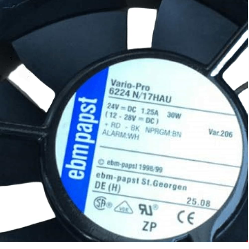 EBM PAPST 6224N/17HAU 24V 30W 172MM Fan - 1.25A 17CM 17251 4-Wire Cooling Fan