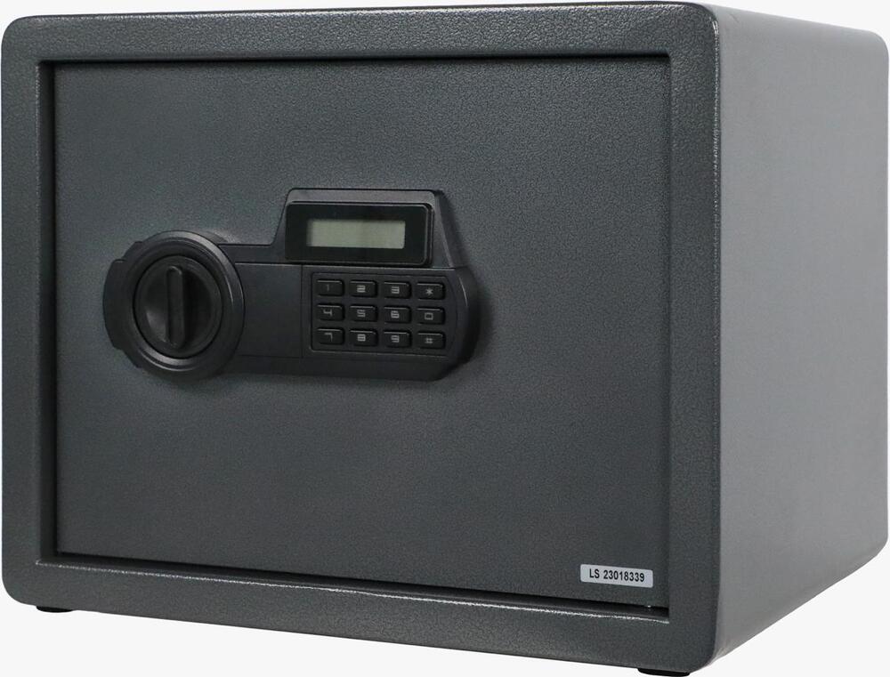 Safety Locker - Steel, 200x350x200 Mm, Metallic Grey | Digital Lock With Blue Led, 3 Mm Door Thickness, Emergency Key Available