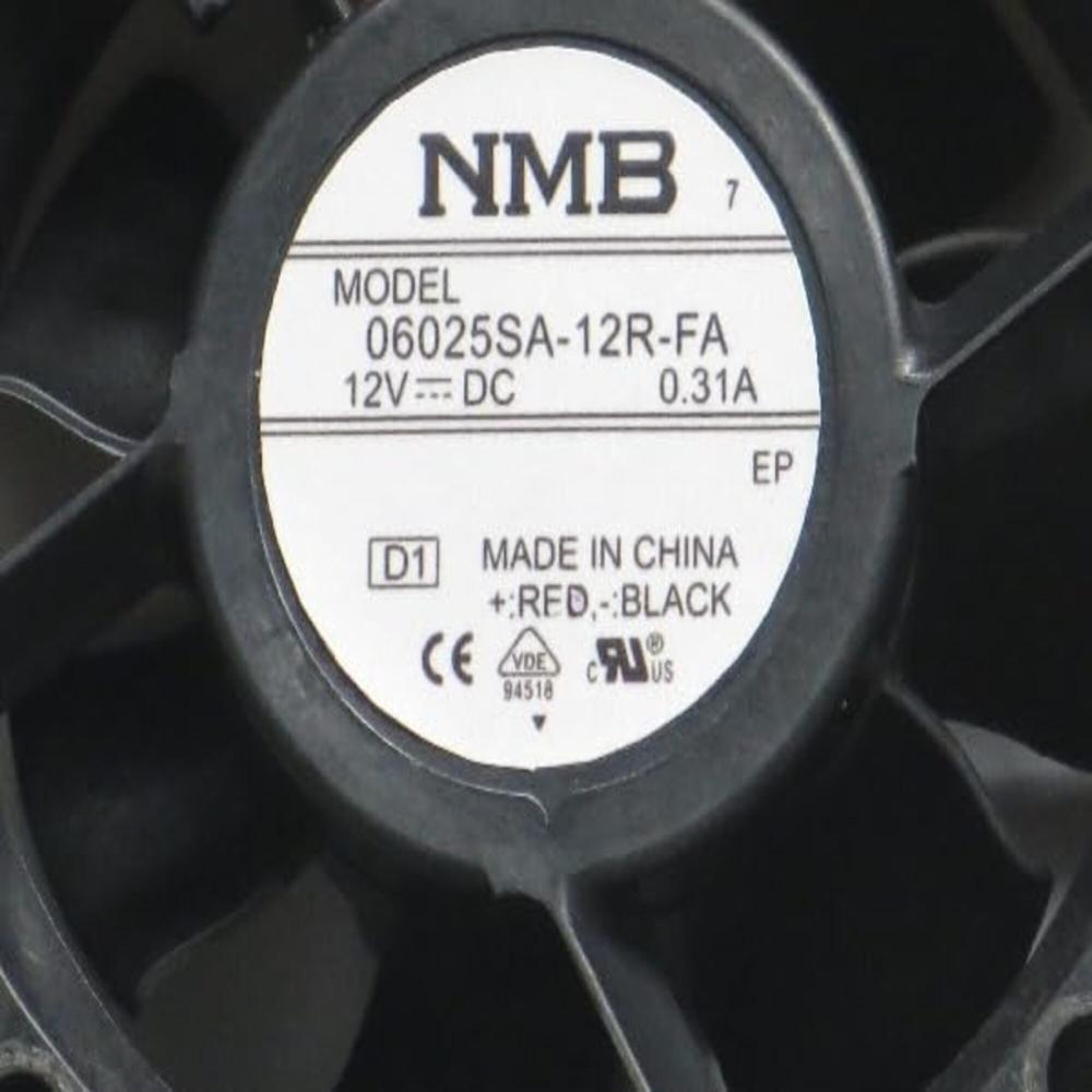 NMB 06025SA-12R-FA Axial Fan 12V-0.31A DC Brushless Air Cooling Fan 5800 RPM 60 * 60 * 25mm 2-Wire