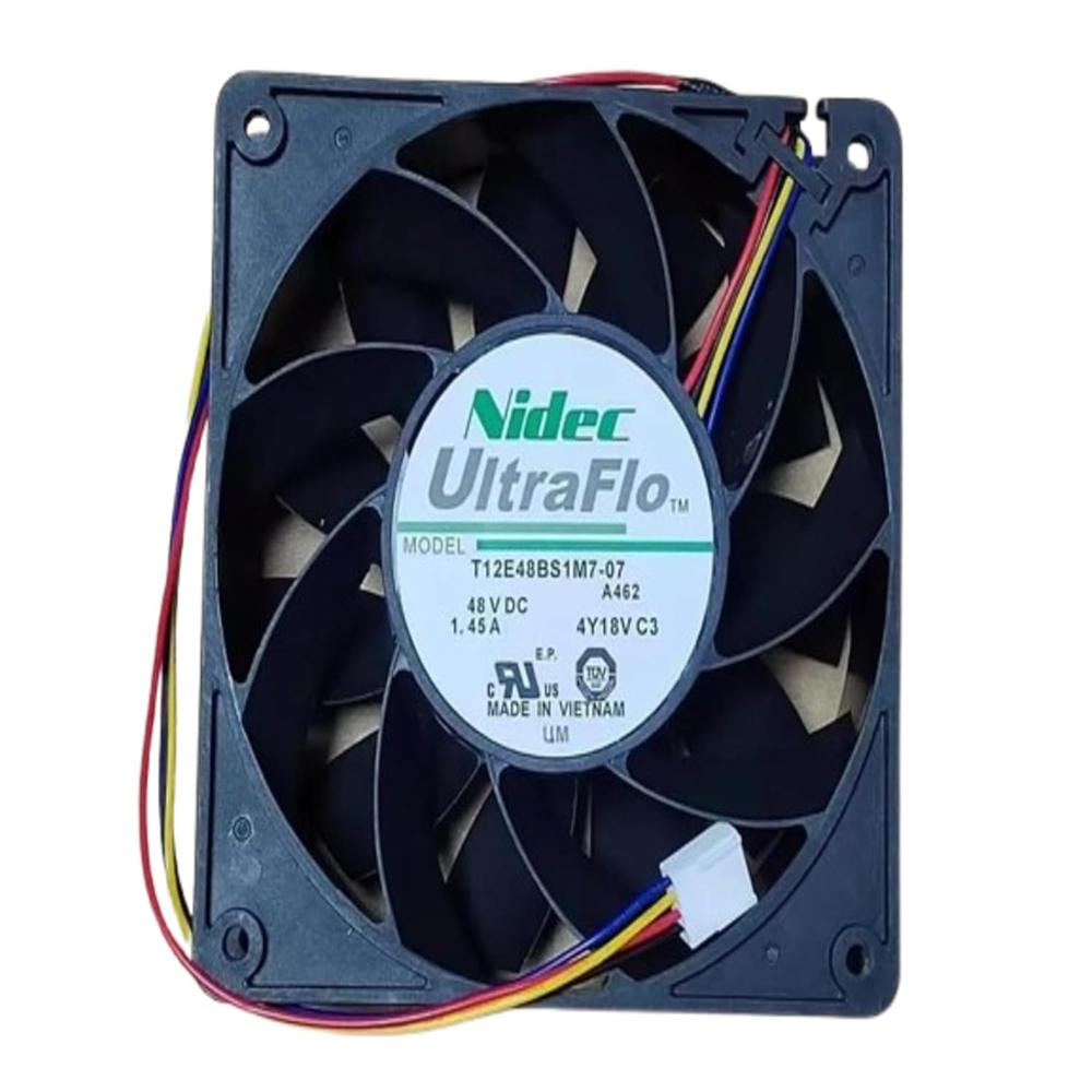 Nidec T12E48BS1M7-07 Axial Fan 48V-1.45A DC Brushless Air Cooling Fan 3500 RPM 120 * 120 * 38mm 4-Wire