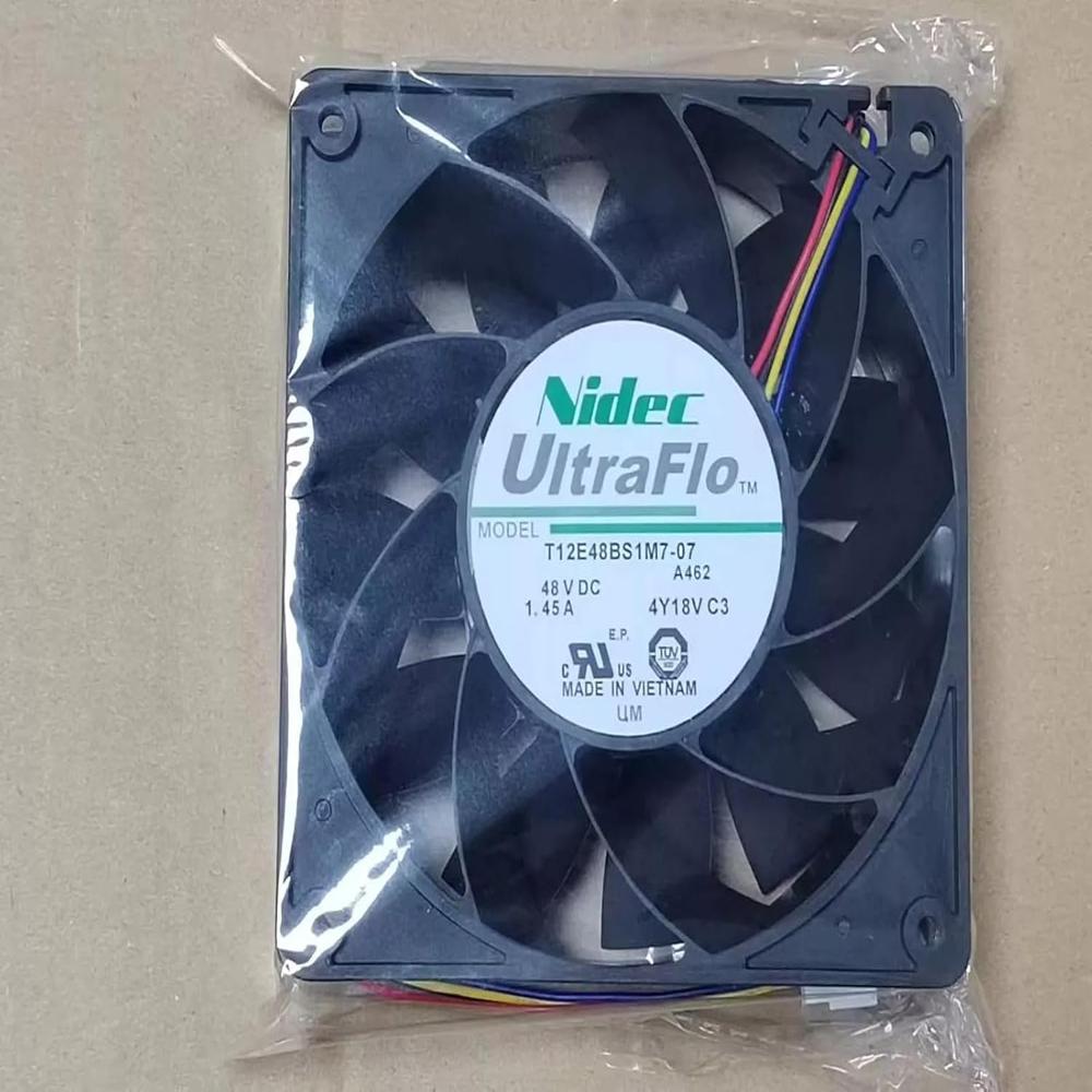 Nidec T12E48BS1M7-07 Axial Fan 48V-1.45A DC Brushless Air Cooling Fan 3500 RPM 120 * 120 * 38mm 4-Wire