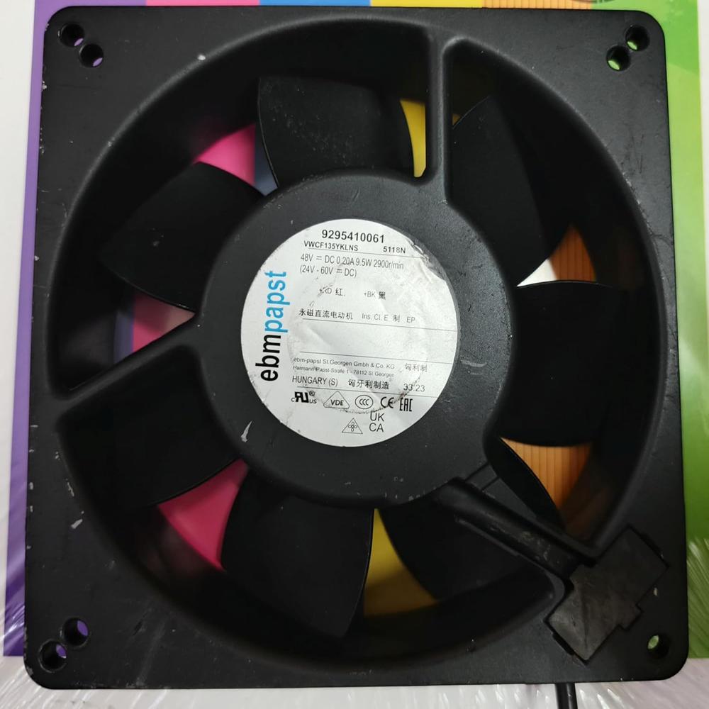 EBMPAPST 5118N Axial Fan 48V=0.20A 9.5W 2900r/min DC Brushless Air Cooling Fan 135 * 135 * 38mm 2-Wire (Metal)
