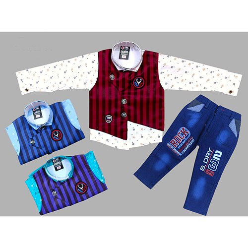 849 Premium Cotton Baba Suit Set - Color: Multicolor