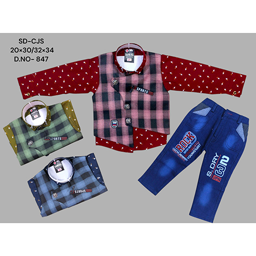 847 Premium Cotton Baba Suit Set - Age Group: Kids