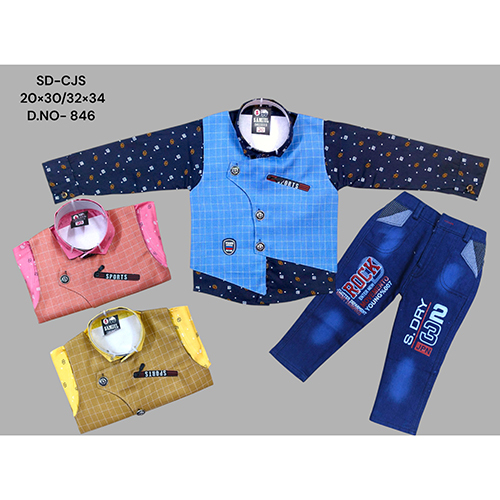 846 Premium Cotton Baba Suit Set - Age Group: Kids