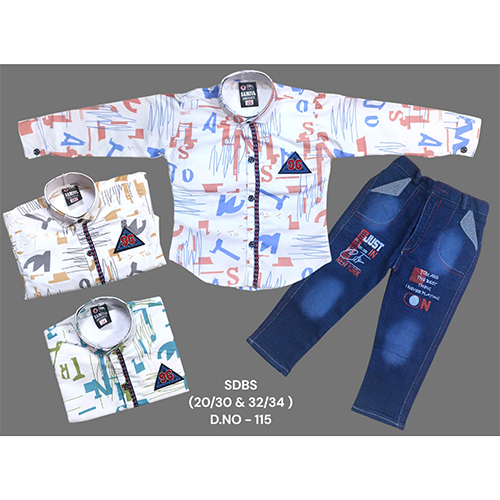 115 Poly Lafar Shirt And Dobby Strechable Pant - Age Group: Kids
