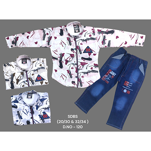 120 Poly Lafar Shirt And Dobby Strechable Pant - Age Group: Kids