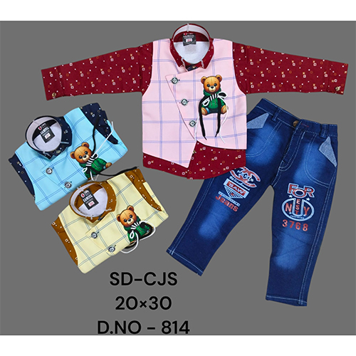 814 Premium Cotton 3 Piece Baba Suit Set