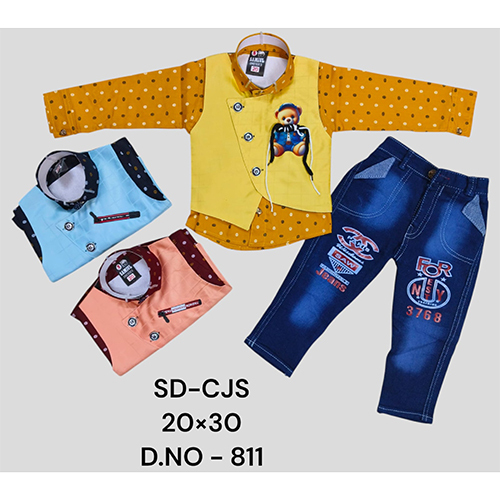 811 Premium Cotton 3 Piece Baba Suit Set