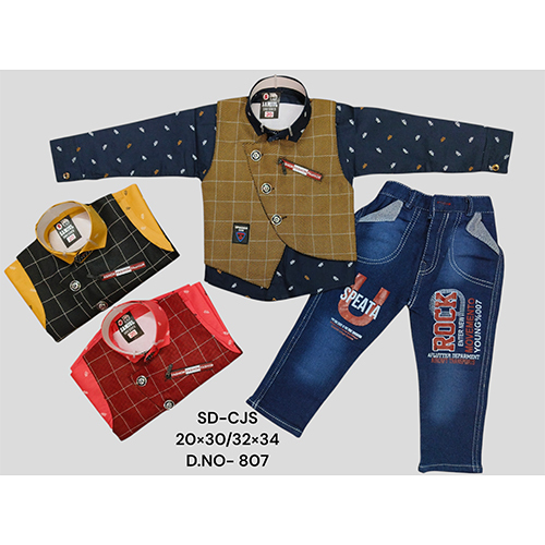 807 Premium Cotton 3 Piece Baba Suit Set