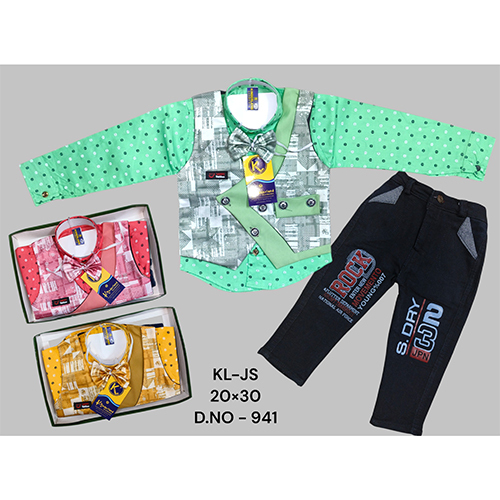 941 Premium Cotton 3 Piece Baba Suit - Age Group: Kids