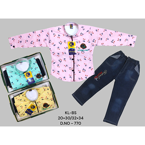 770 Premium Cotton 3 Piece Baba Suit - Age Group: Kids