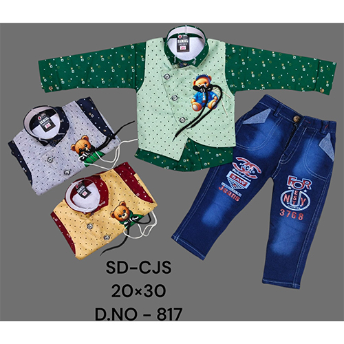 817 Premium Cotton 3 Piece Baba Suit Set