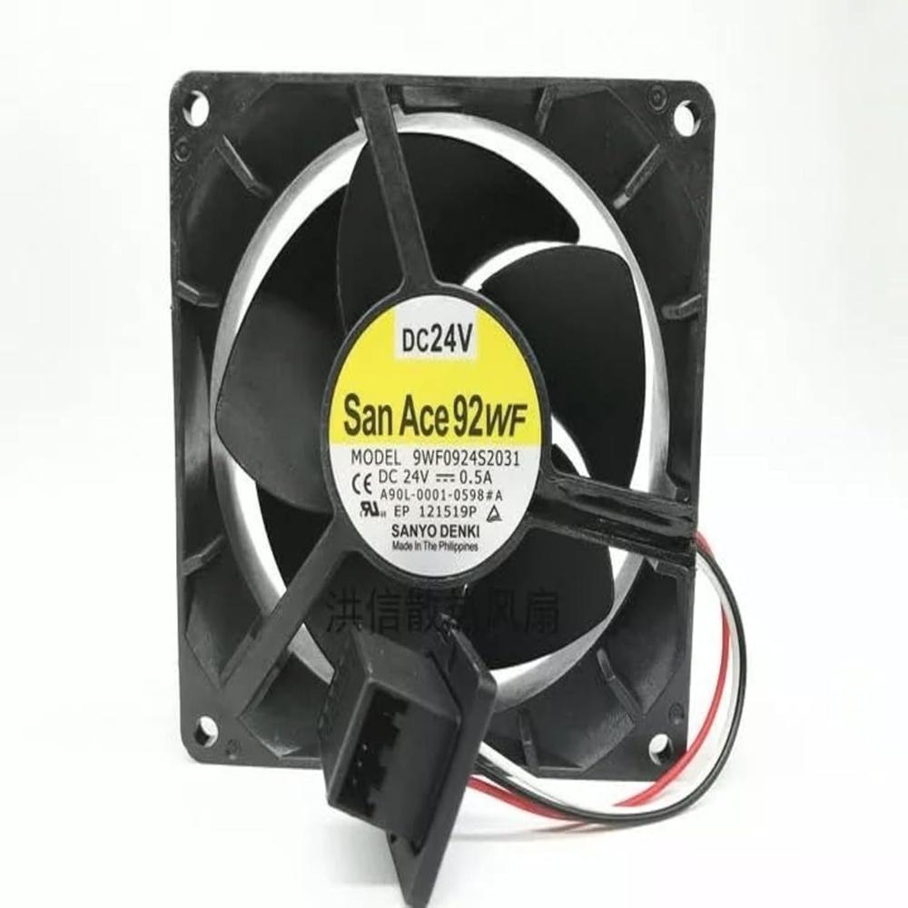SanAce92WF 9WF0924S2031 Axial Fan 24V-0.5A DC Brushless Air Cooling Fan 4500 RPM 92 * 92 * 32mm 3-Wire