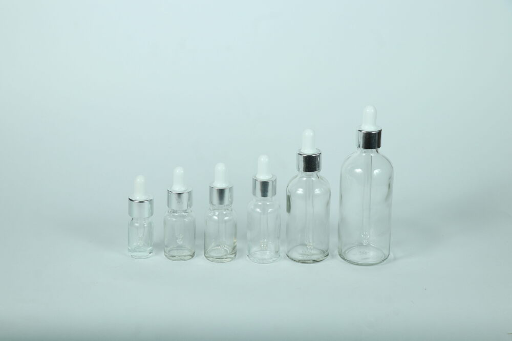 5-100ML CLEAR GLASS DROPPER BOTTLE