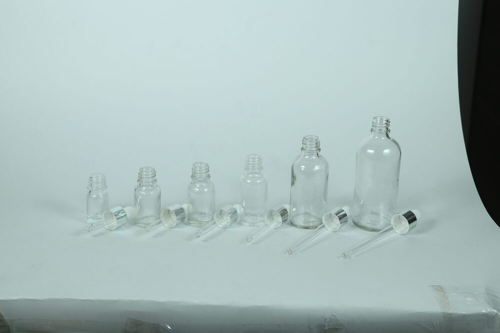 5-100ML CLEAR GLASS DROPPER BOTTLE