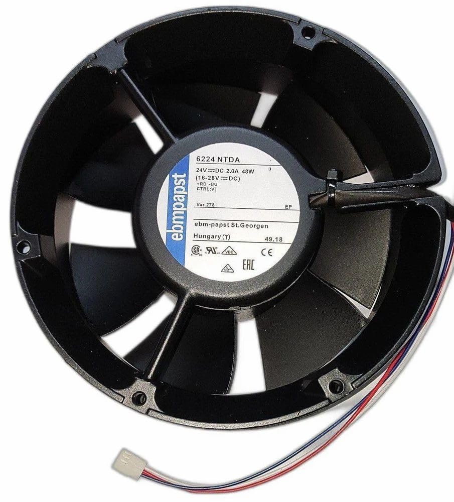 EBMPAPST 6224 NTDA Axial Fan 24V-2.0A 48W DC Brushless Air Cooling Fan 5100 RPM 172 * 172 * 51mm 3-Wire (Metal)