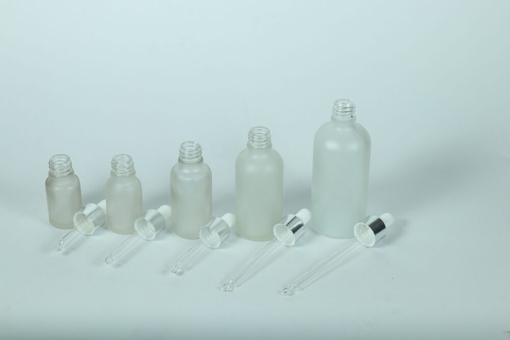 5-100ml Clear Frosted Dropper Bottle - Material: Glass