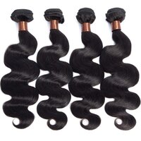Virgin Hair With Lace Frontal Unprocessed Virgin Human Hair Bundles With Lace Frontal Body Wave Natural Black Color