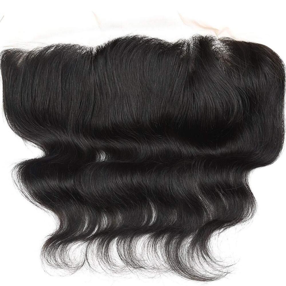 Virgin Hair With Lace Frontal Unprocessed Virgin Human Hair Bundles With Lace Frontal Body Wave Natural Black Color