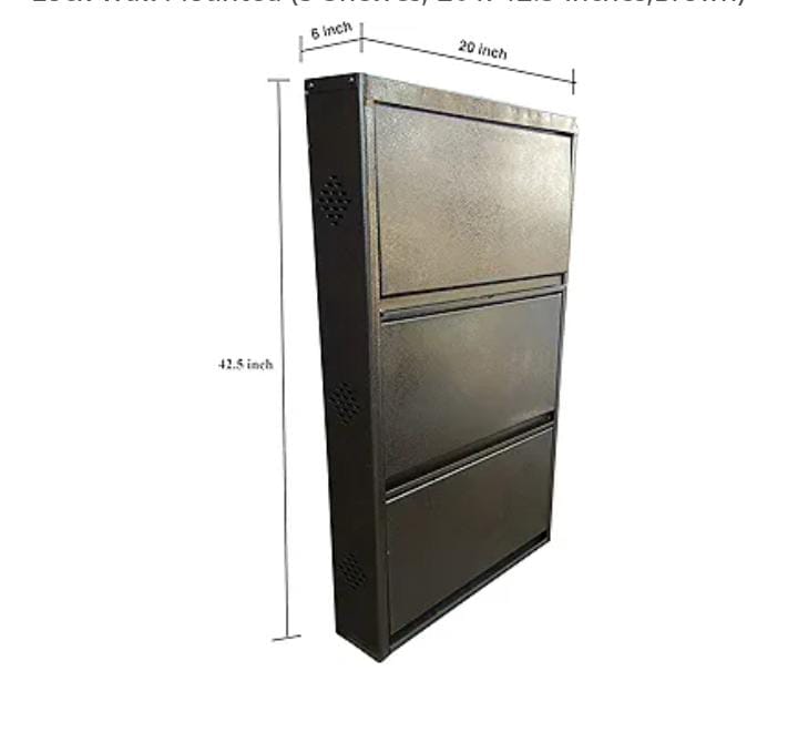 PRIME METAL SHOE RACK 20 INCH 3 SHELF 