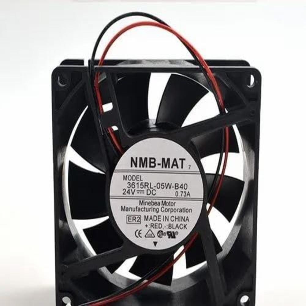 NMB-MAT 3615RL-05W-B40 Axial Fan 24V-0.73A DC Brushless Air Cooling Fan 5700 RPM 92 * 92 * 38mm 2-Wire
