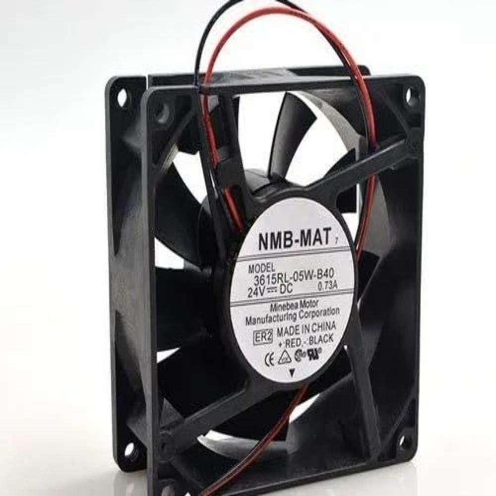 NMB-MAT 3615RL-05W-B40 Axial Fan 24V-0.73A DC Brushless Air Cooling Fan 5700 RPM 92 * 92 * 38mm 2-Wire
