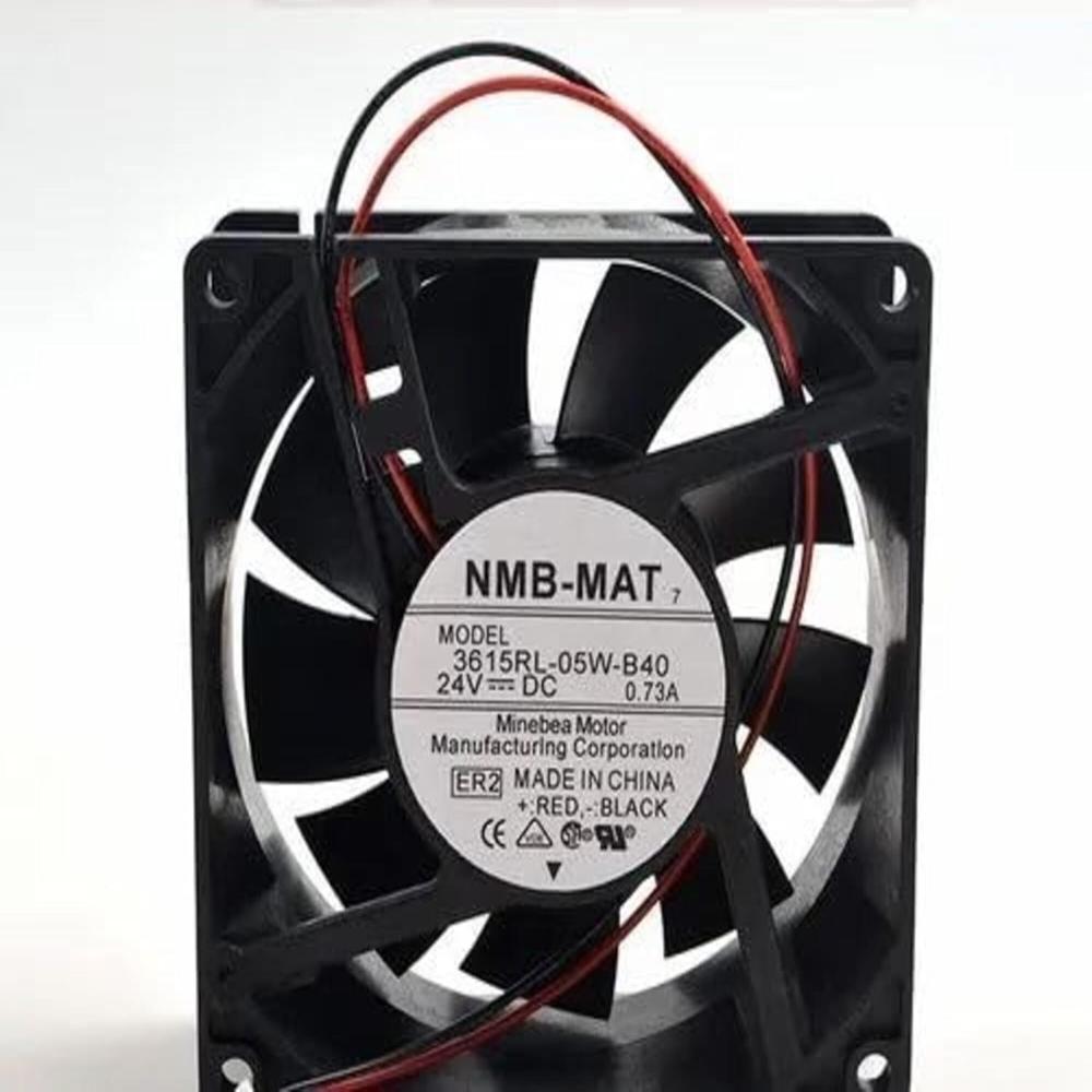 NMB-MAT 3615RL-05W-B40 Axial Fan 24V-0.73A DC Brushless Air Cooling Fan 5700 RPM 92 * 92 * 38mm 2-Wire