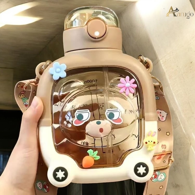 Teddy Water Bottle - Color: Multicolour