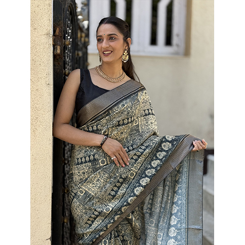 Mal Cottan Chex Chit Pallu-Et-2095 Printed Saree - Color: Multicolor