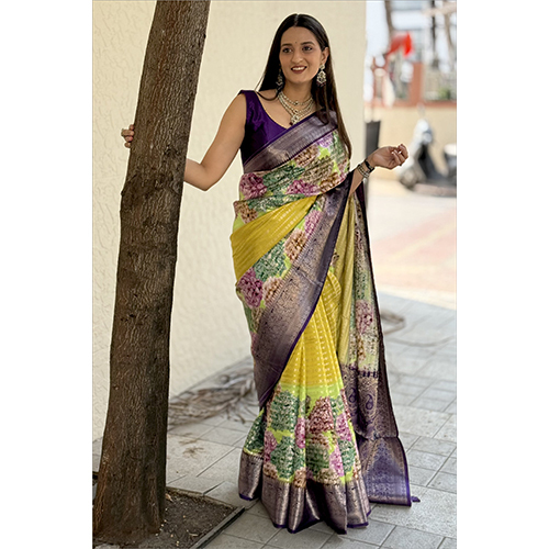 Maysure Crepe Rich Pallu-et-2984 Printed Saree - Color: Multicolor