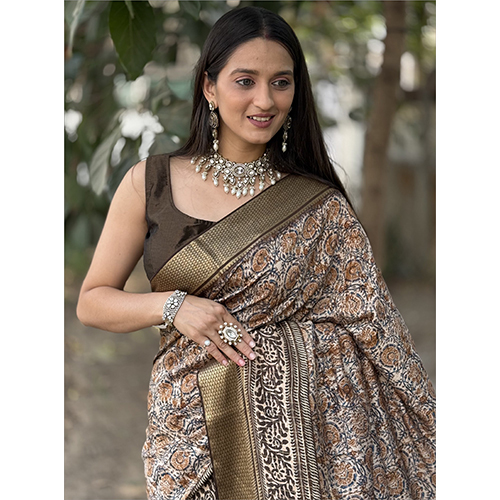 Mal Cottan Chex Chit Pallu-Et-2098 Printed Saree - Color: Multicolor