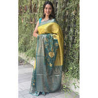 Maysure Crepe Saree - Color: Mustard Yellow