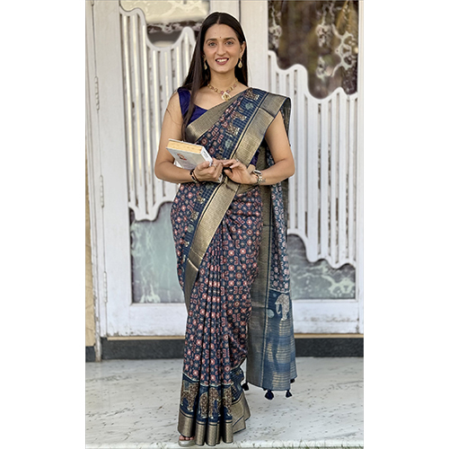 Mal Cottan Chex Chit Pallu-et-2492 Printed Saree - Color: Multicolor