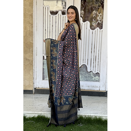 Mal Cottan Chex Chit Pallu-et-2492 Printed Saree - Color: Multicolor
