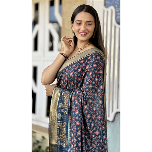 Mal Cottan Chex Chit Pallu-et-2492 Printed Saree - Color: Multicolor