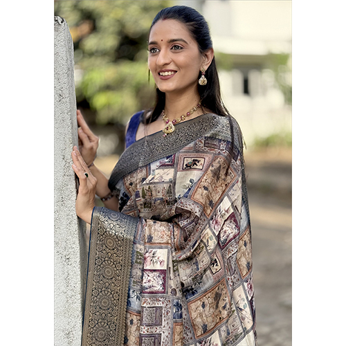 Dola Silk Gala Rich Pallu-et-2207 Printed Saree - Color: Multicolor