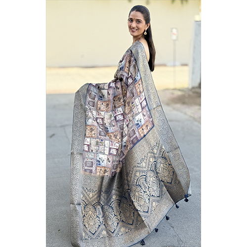 Dola Silk Gala Rich Pallu-et-2207 Printed Saree - Color: Multicolor